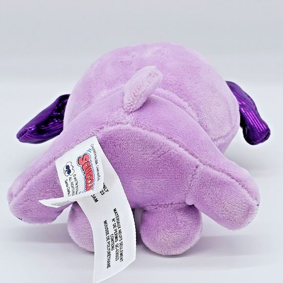 Squeezamals 3Deez Scented Slow Rise Foam Brennan Dog 4" Purple Stuffed Animal - Picture 4 of 6